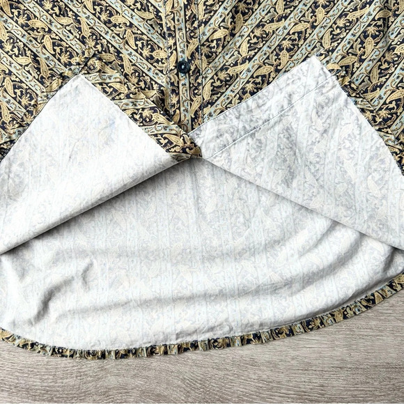 Indigo Palm Paisley Pattern Button Down Western Shirt - Picture 8 of 14